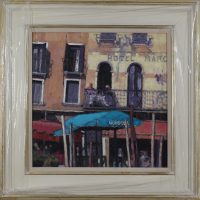 Europe_Breakfast on the balcony, Venice 20 x 20
