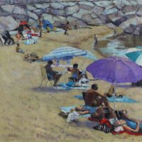 Europe_Purple parasole, Cannes 30 x 30