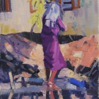 India_Figure on the canal bank, Kerala 12 x 10