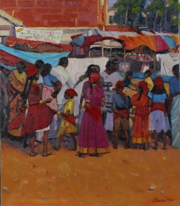 India_Market stalls, Kerala 24 x 20