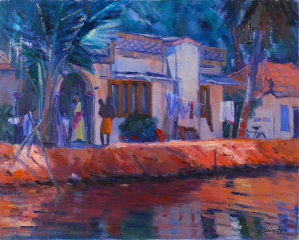 India_On Karriamuttam canal,Kerala 24 x 30