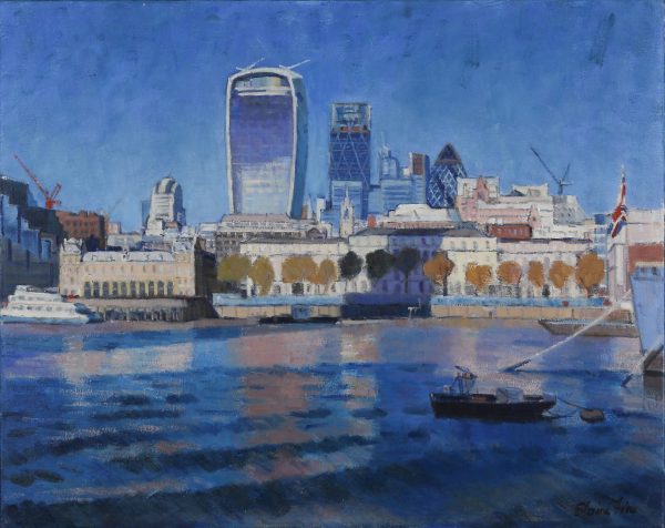 London_Thames Cityscape in Autumn sunlight 24 x 30
