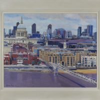 London_millenium bridge towards st pauls - 30 x 24