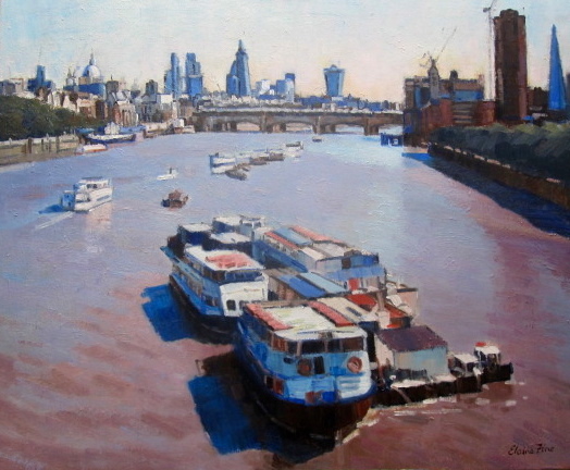 View from Waterloo Bridge 30 x 36